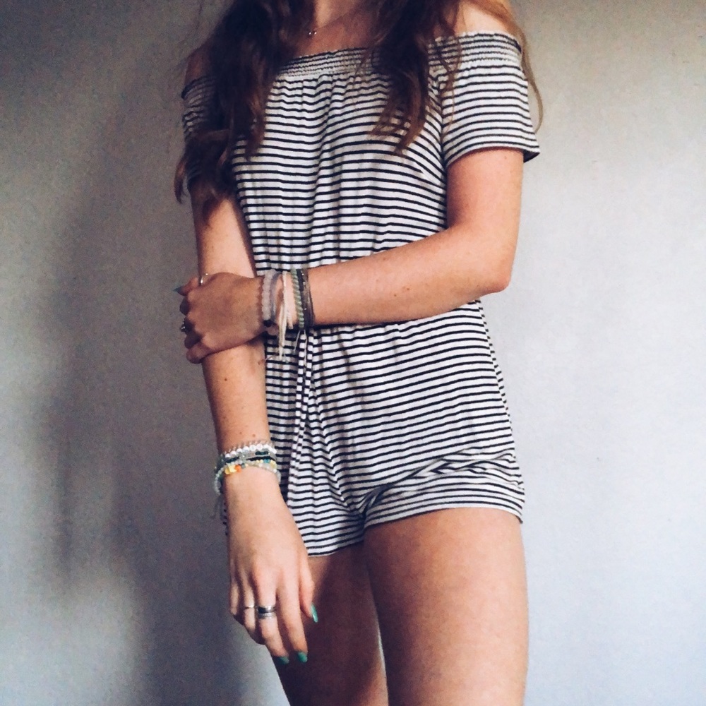 off the shoulder romper